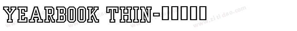 Yearbook Thin字体转换